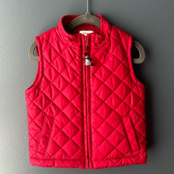 Gymboree Other - ❤️ NWOT Gymboree Red Vest size 12-24 months snowman zipper unisex